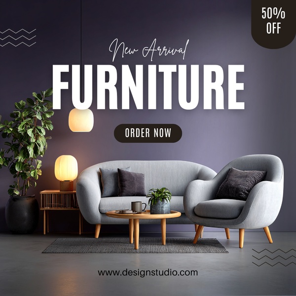 sofa set, living room furniture, couch and chair set, upholstered sofa, lounge furniture, fabric sofa, new arrival, sale promotion, lifestyle, modern typography, bold, luxurious, purple, neutral, brown